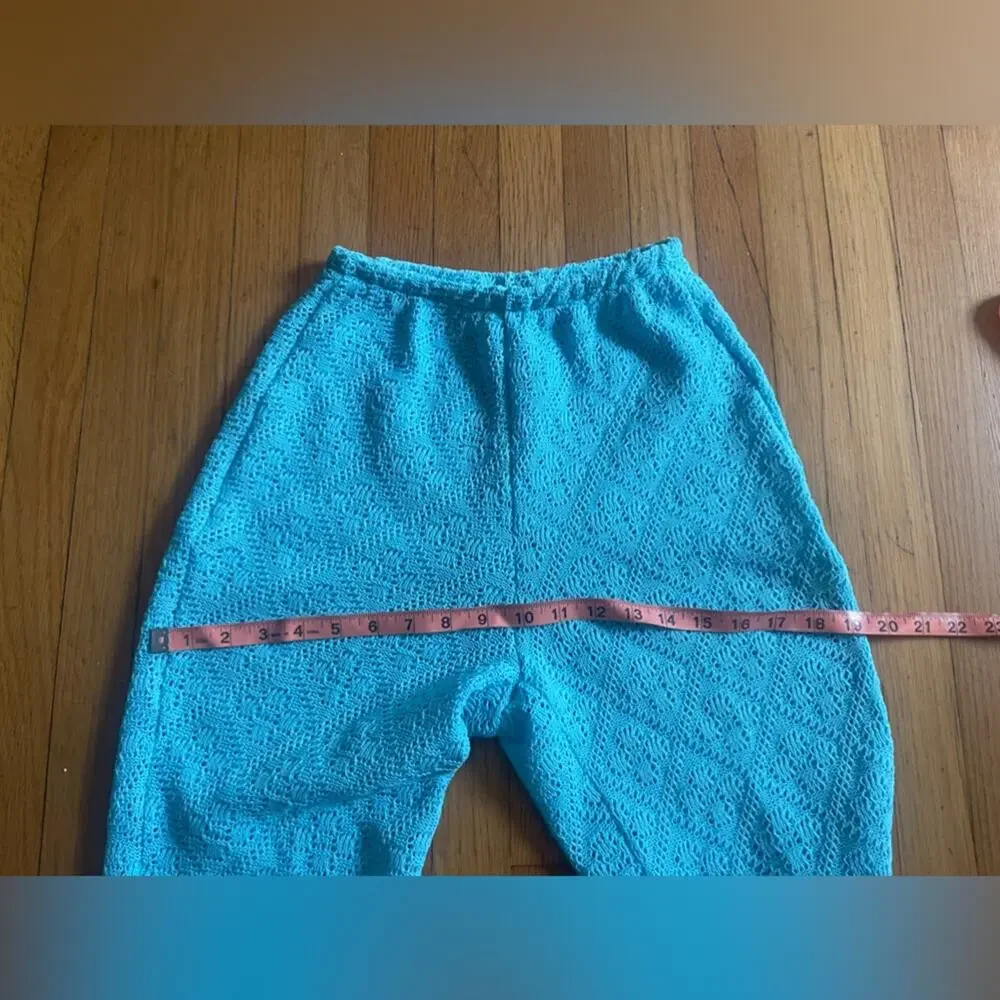 70s Vintage Jantzen Blue Knit Pantsuit - Picture 12 of 15